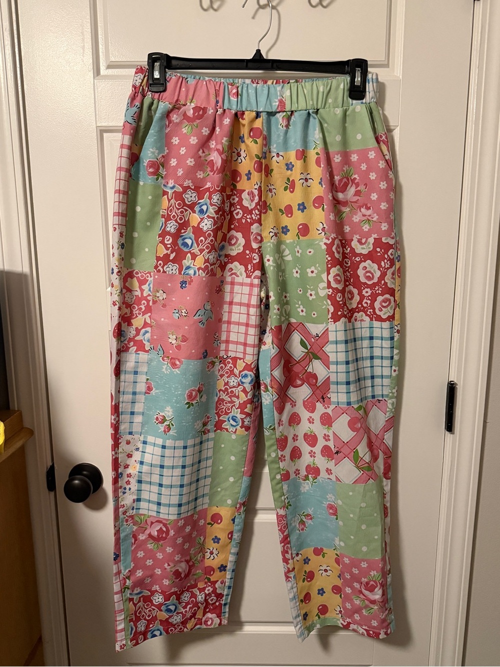 Shein Patchwork Floral pull on pants